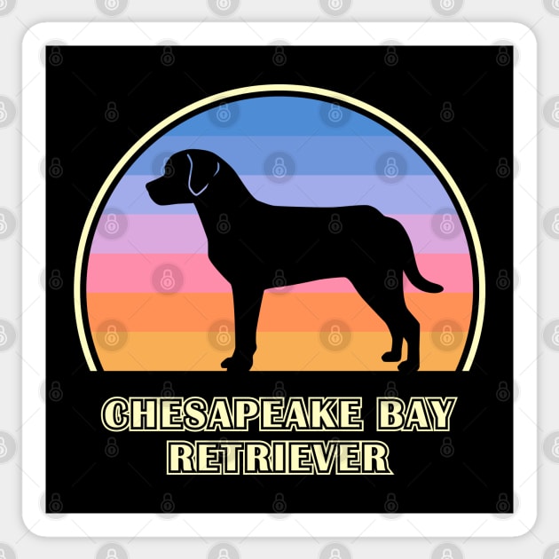 Chesapeake Bay Retriever Vintage Sunset Dog Sticker by millersye